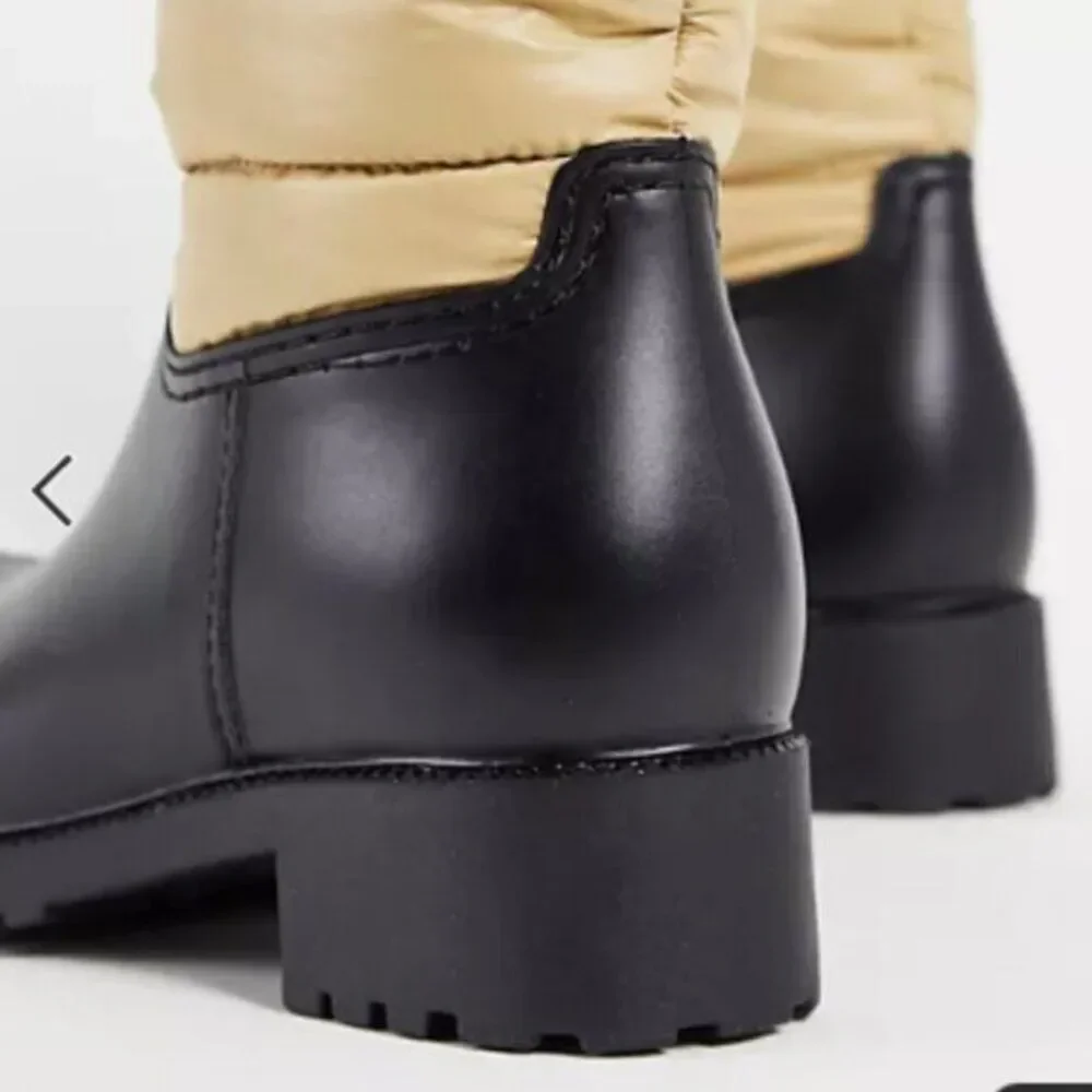 Truffle Women's Chunky Puffer Winter Boots Faux Leather Winter Quilted Size7 $89